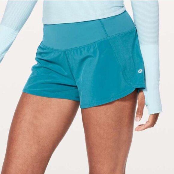Lululemon Run Times Short II *4" Teal Blue - Picture 7 of 7